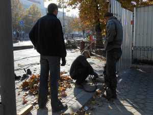 В центре Симферополя демонтировали скандальный забор