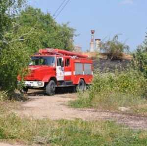 Возле телевышки в Севастополе выгорело 2 га травы