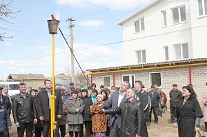 В дома жителей посёлке Темелли пришло «голубое топливо»