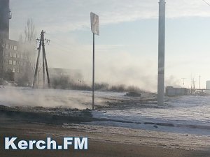 В Керчи следующий порыв теплотрассы