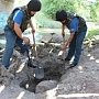 В Столице Крыма из реки Салгир изъяли фугасную авиационную бомбу времен Великой Отечественной войны