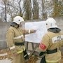 В Нижнегорском пожарные «ликвидировали» ЧС и «спасали» людей