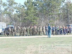 Крымские огнеборцы ликвидировали условный пожар рядом с Симферопольским водохранилищем