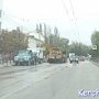 В центре Керчи вновь разрыли асфальт из-за порыва водовода