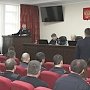 Начальник УМВД России по г. Севастополю генерал-майор полиции Василий Петрович Павлов провёл рабочая встреча с участковыми уполномоченными полиции