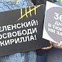 Акция в поддержку Кирилла Вышинского прошла у посольства Украины