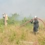 Возгорание сухой растительности в районе седьмого километра Балаклавского шоссе