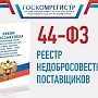 Госкомрегистр добился внесения в реестр недобросовестных поставщиков юрлица, не выполнившего условия контракта