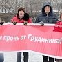 В городах России проходят пикеты в поддержку «красных» руководителей Левченко и Грудинина